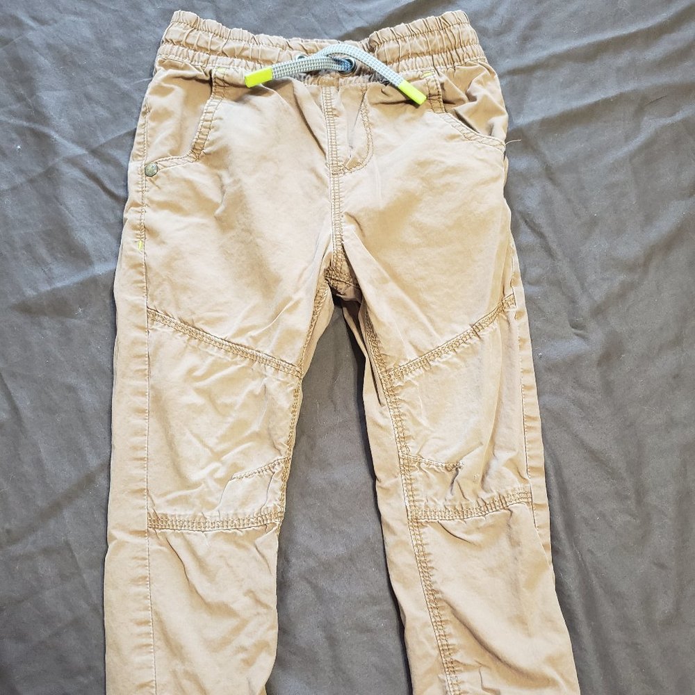 Khaki Lined Pants Adjustable Drawstring F&F Kids 18-24 Month Size 100% Cotton